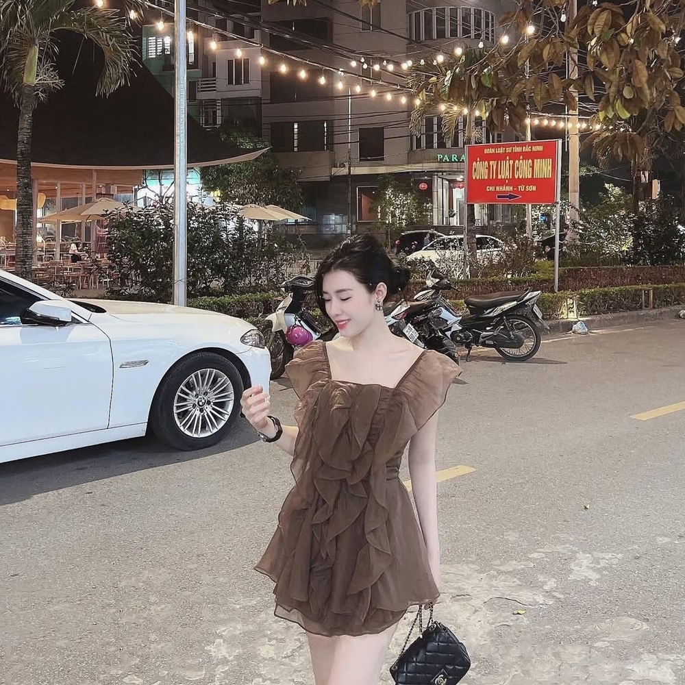 & Other Stories Brown Ruffled Dress